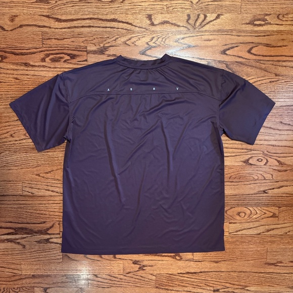 ASRV Mens Oversized Performance Tee Shirt AeroSilver DSG-0822 Size L PLUM - Picture 3 of 3